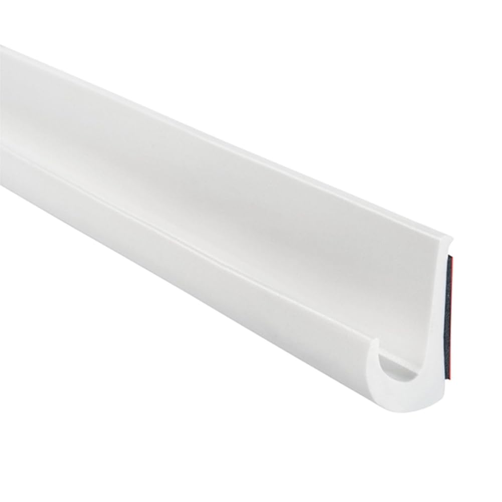 Ginobili RV Caravan Roof Rainwater Gutter PVC Water Channel Easy Install Motorhome Roof Drainage System for Camping Vehicle White