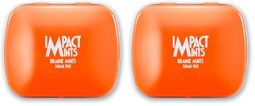Image of Impact Products Sugar-Free Mints Orange Flavor 14G, For Everlasting & Pleasant Breath, Product Of Germany, Pocket Friendly Mints In Classic Tin Packaging (Pack of 2)