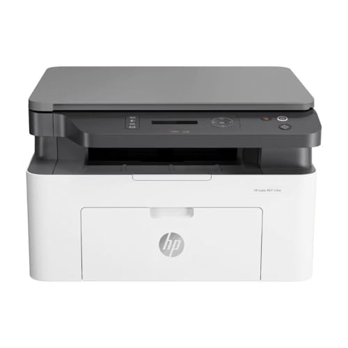 Impressora Multifuncional HP Laser MFP 135w 220v. Tecnologia de Impressão Laser Wi-Fi. Funções: Imprimir, Copiar, Digitalizar. Cor ‎Branca/Preta (4ZB83A#AC8) - 1
