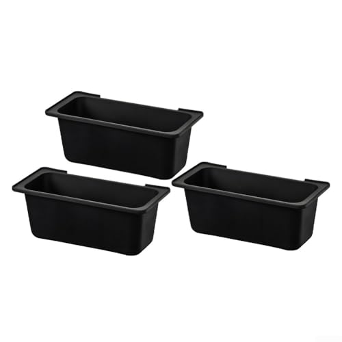 Serbatoio interno in silicone per griglia del barbecue, vassoio antigoccia compatibile per cucinare all'aperto, confezione da 3 (nero)