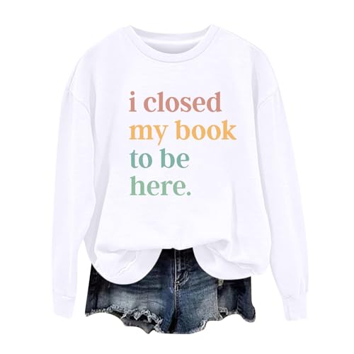 Genérico Camiseta Azul Mujer Manga Larga Women's BE The Light Casual Long Sleeved Hooded Sweatshirt Chaqueta NavideñA Mujer (White, L)