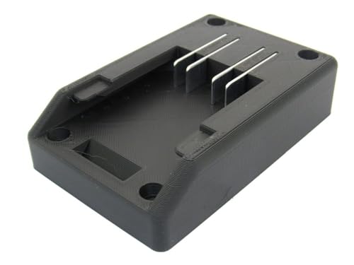 Batteriehalter/Akku-Adapter für Aldi Ferrex AEB 20/40 Akkus mit Kabelanschlüssen für DIY-Projekte kein Werkzeugadapter - Schwarz