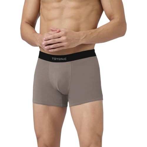 Image of Men's Extra Thin Ice Silk Boxer Briefs (Pack of 3) | Long Leg Elastic Underwear | Breathable & Lightweight Smooth Fabric Trunks