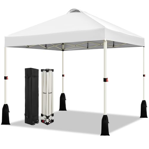 WEIZE 10x10 Pop Up Canopy Tent, 1-Button Push Setup Canopy...