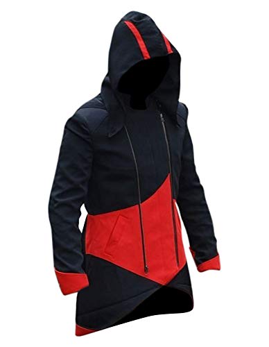 Chaqueta vaquera con capucha contra el frío casual con abrigo gótico de mezclilla