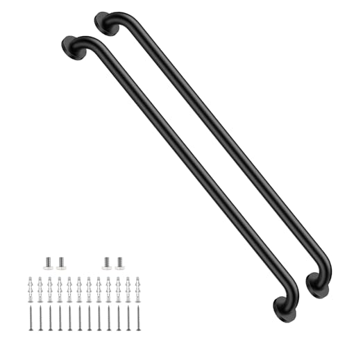 ZUEXT 2 Pack 36 Inch Extra Long Matte Black Bathroom Safety Grab Bars