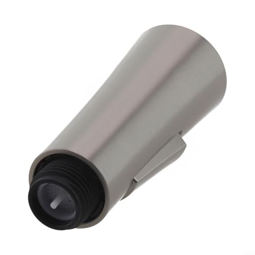 Honseadek Rubinetto estraibile per doccia con getto d'acqua per miscelatore argentato, ricambio per lavello, aeratore grigio spazzolato G1/2 ABS nero ugello (spazzolato)