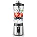 AMZCHEF Tragbarer Mixer 600ml - Smoothie Maker mit 6 Klingen,120W Motor Mixer to Go, 6000mAh -15 Zyklen, IPX6 Wasserdicht, BPA-Frei,Mini-Mixer für Shakes Smoothies Proteinpulver