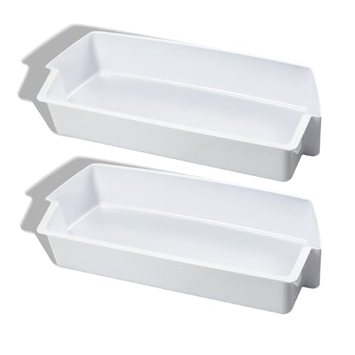 Image of HLZDS 2187172 Door Shelf Bin (2 Pack) Compatible with Whirlpool Kenmore Amana Crosley Estate Maytag Refrigerator, Door Shelf Replacement WP2187172 AP6006028 2187194K PS11739091 AP3853103