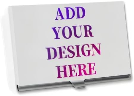 Miniatura 9 de 1-100 tarjeteros de aluminio personalizados para hombres, diseño de tu logotipo, nombre, foto, tarjeta de visita protectora de gran capacidad,