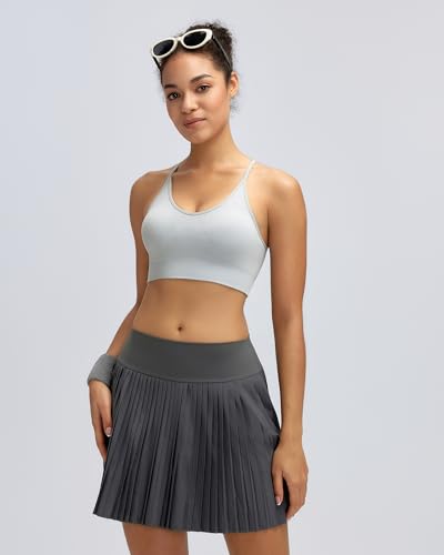 Image of RUNNING GIRL Sports Bras for Women,Sexy Crisscross Back Seamless Supportive Sports Bra Medium Support with Removable Pads