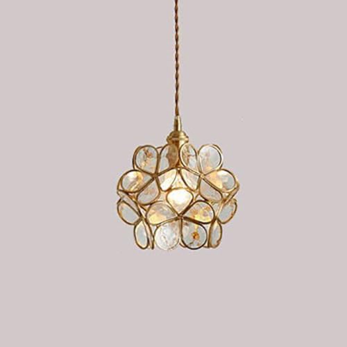 Lustre en laiton et verre soufflé style nordique pour table de bar