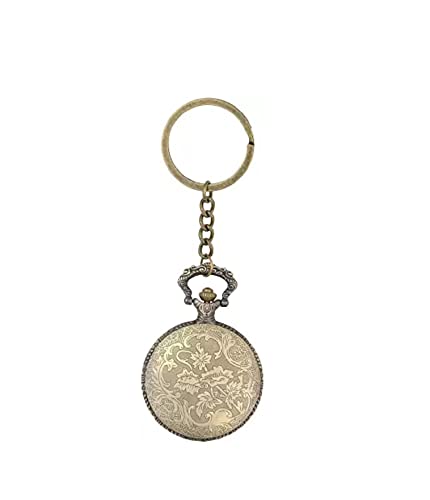 Image of AUGEN Pocket Watch Metal Keychain Illuminati Eye Retro Vintage for Gifting With Key Ring Anti-Rust (Pack Of 1)