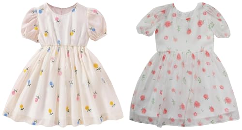 Image of TAGAS Baby-Girl's Georgette A-Line Knee-Length Dress (KD-399-OF White-1 Off Years-2 Yrears) Baby-Girl's Georgette A-Line Knee-Length Dress (KD-200 White 1 Years-2 Yrears)
