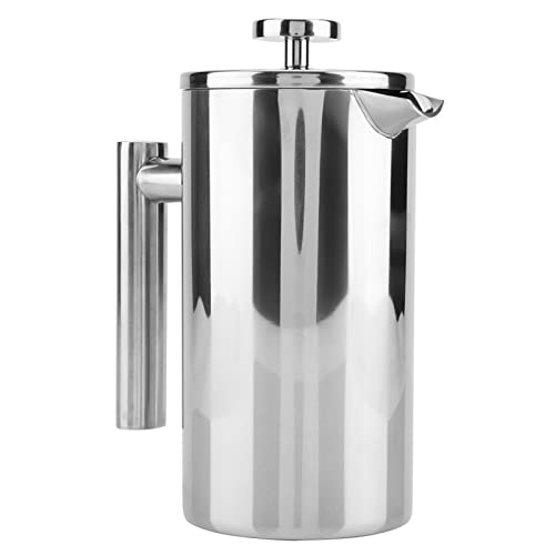 ZAICOLER de Prensa Francesa de Acero Inoxidable, Tetera Aislada de Doble Pared con Filtro de Precisión, Ideal para el Hogar, la Oficina y la Cafetería, 1000 Ml (1000ML)