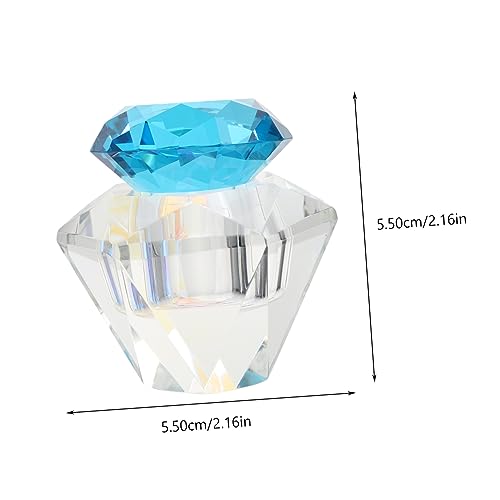 Vaso cristal para arte de uñas con tapa para manicura miniatura 2