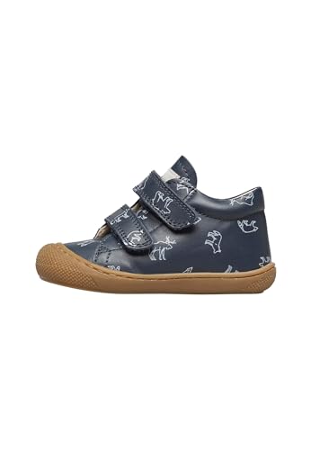 Naturino Chaussures Premiers Pas en suède, Marine-Marron 25