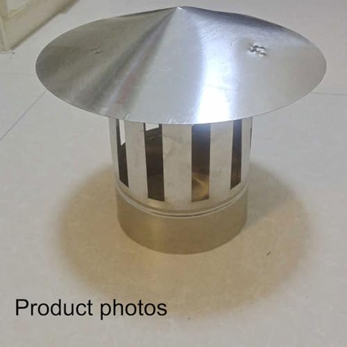 Cappa per camino in acciaio inox, copertura antipioggia conica per camino, design a prova di uccelli e antivento, facile installazione