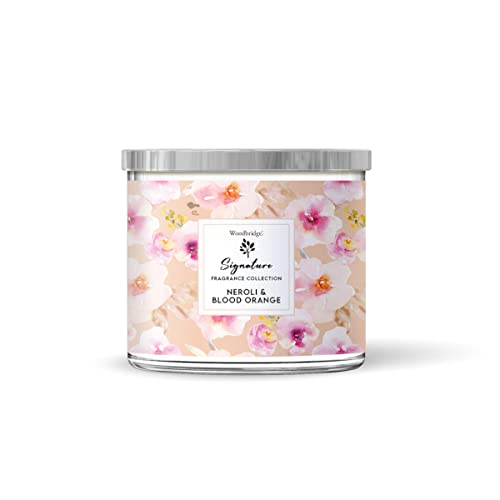 Woodbridge Duftkerze im Glas mit Deckel | Neroli & Blood Orange | Duftkerze Fruchtig | Kerzen 3 Docht | Kerzen lange Brenndauer (40h) | Geschenk für Frauen