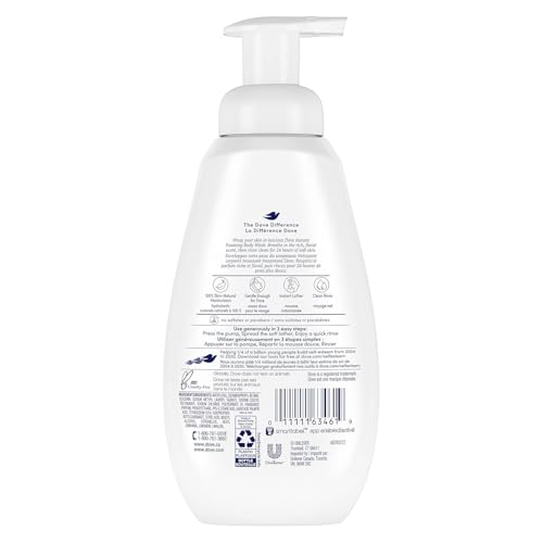 Image of Dove Deep Moisture Instant Foaming Body Wash Sulfate Free Gentle Cleanser for Soft Smooth Skin Cruelty Free 400 ml