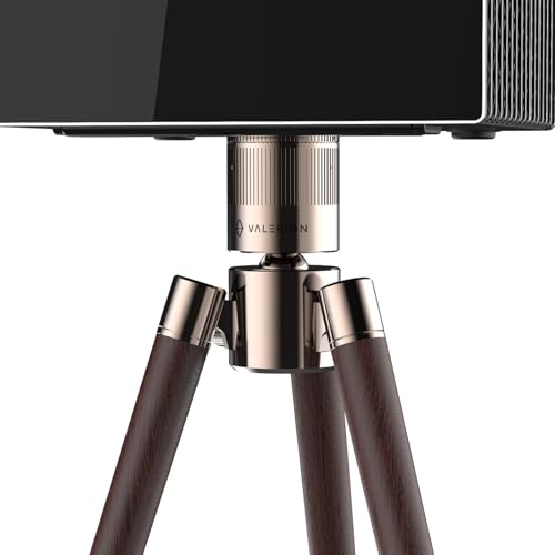 Valerion Walnuss-Stativständer für VisionMaster- und StreamMater-Laserprojektoren, 10 kg schwere Basis aus Aluminiumlegierung mit 360-Grad-Drehung