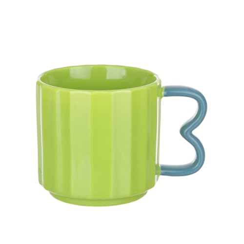KASANOVA Taza de porcelana verde de 360 ml Handly KASANOVA Taza de porcelana verde de 360 ml Handly