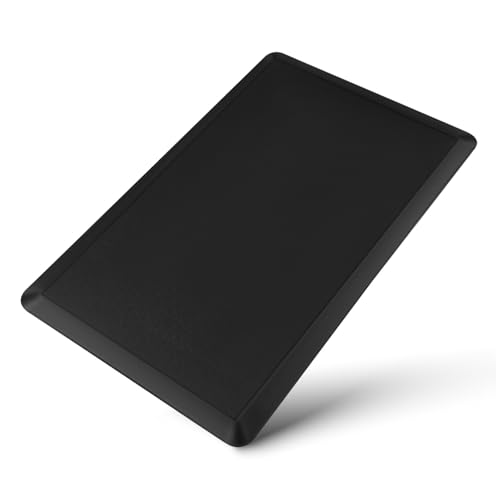 HEATSHAKING 抗疲労フロアマット キッチン用クッション性フットマット ブラック オフィススタンディングデスク用 ノンスリップ仕様 快適な足元用フロアパッド