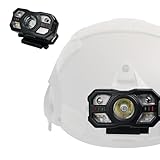 ZFFOZZ Luz Táctica Multifunción de Inducción para Casco con 5 Modos de Iluminación, Linterna Frontal Recargable con Ajuste de 60° Ideal para Camping Pesca Nocturna y Ciclismo