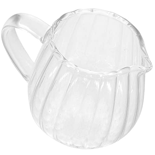 iplusmile Jarra Vidrio Transparente Boquilla Vertedora Café Leche y Salsas Uso Hogar y Cafetería