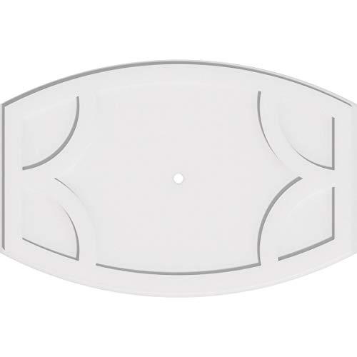 Image of Ekena Millwork CMP38X25KY-01000 Kailey Architectural Grade PVC Contemporary Urethane Ceiling Medallions 38 inchW x 25 3 /8 inchH x 1 inchID x 20 1 /2 inchC x 1 inchP