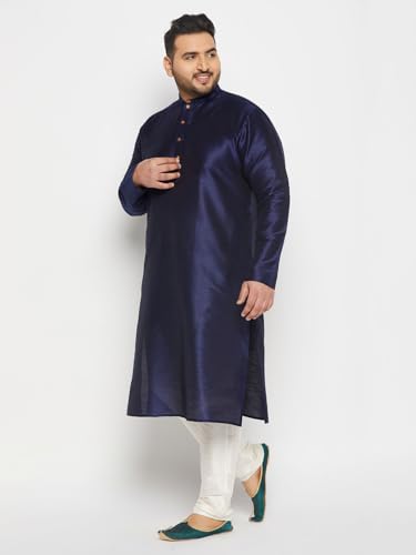 Image of Vastramay Plus Men's Silk Blend Kurta Pyjama Set