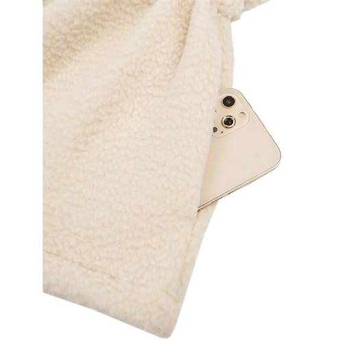 Manteaux pelucheux femme veste hiver ample cordon serrage zippée - 4