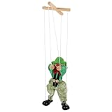 Marionette halloween – handpuppe clown holz marionette spielzeug lebendiger clown mit leuchtenden farben, kann die fingerflexibilität und kreativität von kindern trainieren.