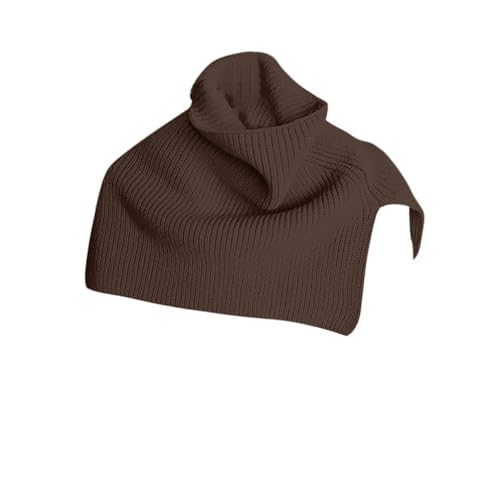 HGps8w Womens Turtleneck Poncho Cloak Asymmetric Short Knitted Solid Color Slit Wrap Shawl Scarf