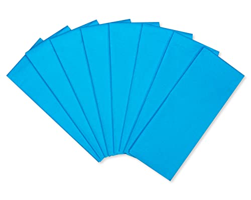Image of Papyrus 8 Sheets 20 in. x 26 in. Turquoise Tissue Paper for Birthdays, Gift Bags, DIY, Crafting and Holidays