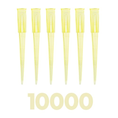 Image of Kashi Scientific 200uL Universal Non-Filter Pipette Tips, Sterile Low Binding Yellow Pipet Tips with Graduation, DNase /RNase Free [200uL, 10,000pcs]