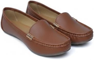 Pluxh Women Ballet Flats | Slip-On Casual & Formal Shoes | Elegant Metal Accent Design, Soft Cushioned Insole with Flexible Anti-Slip Sole | Office Wear, Daily Use & Travel Footwear