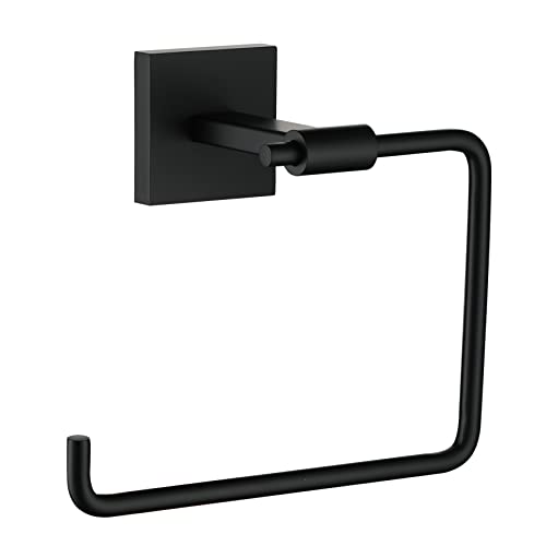 Kokosiri Bath Towel Ring Towel Hanger Bathroom Hardware Hand Towel Holder Rack Wall Mounted Stainless Steel Matte Black B3007Bk #TOP25