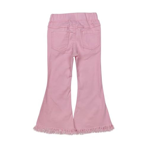 Todder Western Pink Tassel Girl Jeans Bell Bottom Pants2