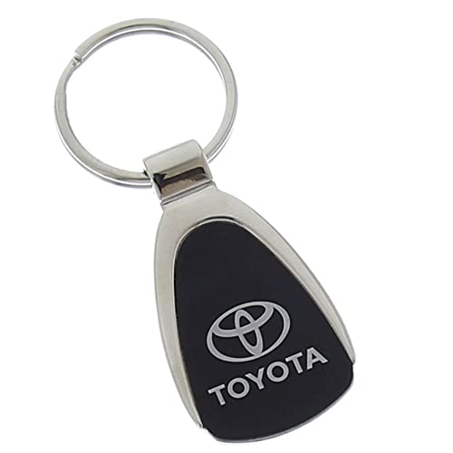 Au-tomotive Gold Toyota Logo Black Tear Drop Key Chain