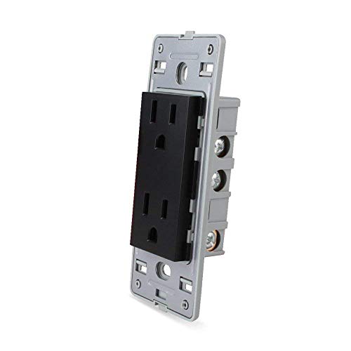 LIVOLO Black US Standard DIY Parts Plastic Materials US Socket Function Key,46mmx119mm, C5-C2US-12