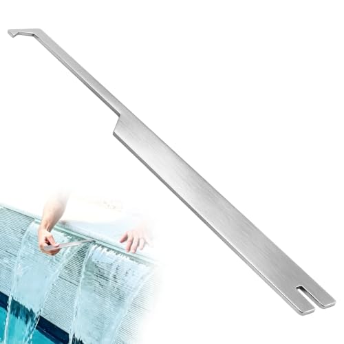 MUGLFPT Waterfall Spillway Cleaning Tool, 9" Stainless Steel Waterfall Cleaning Pick for 1.5" and 3" Sheer Descent Spillways, Pool Waterfall Debris Removal Tool for Pools, Fountains and Spas