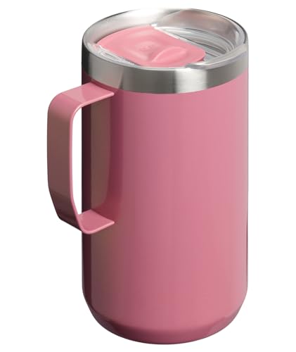 Image of STANLEY Everyday Camp Mug 24oz | Drink Through Lid | Cup for Coffee, Tea and Drinks | Insulated Stainless Steel Coffee Mug | BPA-Free | Port Shimmer