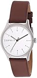 Esprit Damen Analog Quarz Uhr mit Leder Armband ES1L034L0025