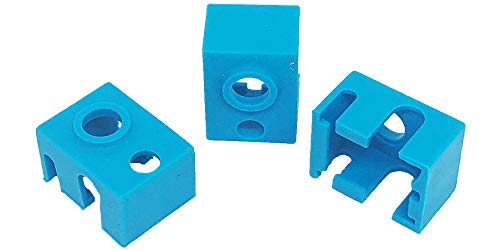 3Wthings 3-delige set, siliconensok voor 3D-printers, E3D V6 PT100, hotend/verwarmingsblok, E3D V6 PT100, blauw, 3