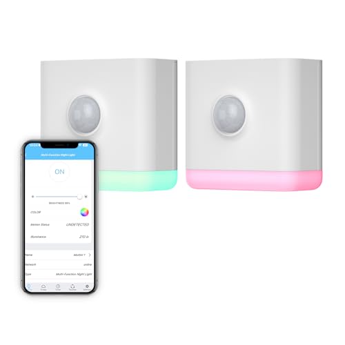 Image of THIRDREALITY Multi-Function Night Light 2 Pack, Zigbee Repeater, 3-in-1 Combines a Motion Sensor, a Illumination Sensor and RGB Color Night Light, 1-100% Adjustable Brightness, Zigbee hub Required