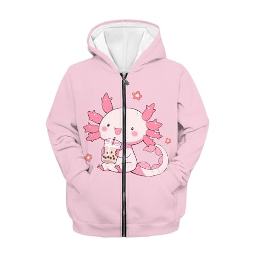 Xoenoiee Kids Full Zip Hoodie Sweatshirt Jacket Long Sleeve Casual Coat Top for Boys Girls