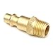 QERPON 5pcs/Set Air Fitting Air Coupler and Plug Solid Brass Quick Connector Set Industrial 1/4