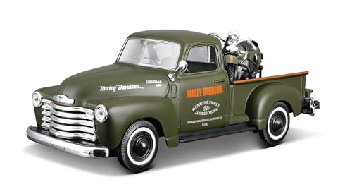 Maisto 1:24 Harley Davidson y Chevrolet 3100 Diecast Set