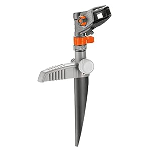GARDENA Comfort pulserende cirkel- en sectorsproeier (op spike): Oppervlaktesproeier voor het besproeien van grotere…